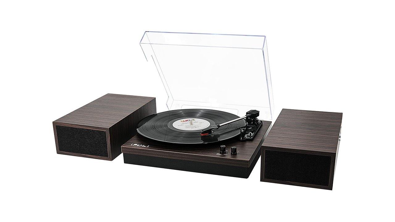 LP&No.1 Retro Bluetooth Record Player with Stereo External Speakers - JOY2ESpree