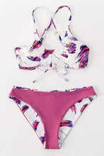 
                        
                          画像をギャラリービューアに読み込む, CUPSHE Women's Reversible Lace Up Bikini Sets Floral and Striped
                        
                      