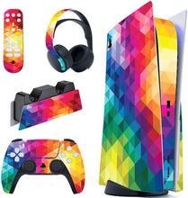 
                        
                          画像をギャラリービューアに読み込む, PlayVital Colorful Triangle Full Set Skin Decal for PS5 Console Disk Edition - JOY2ESpree
                        
                      