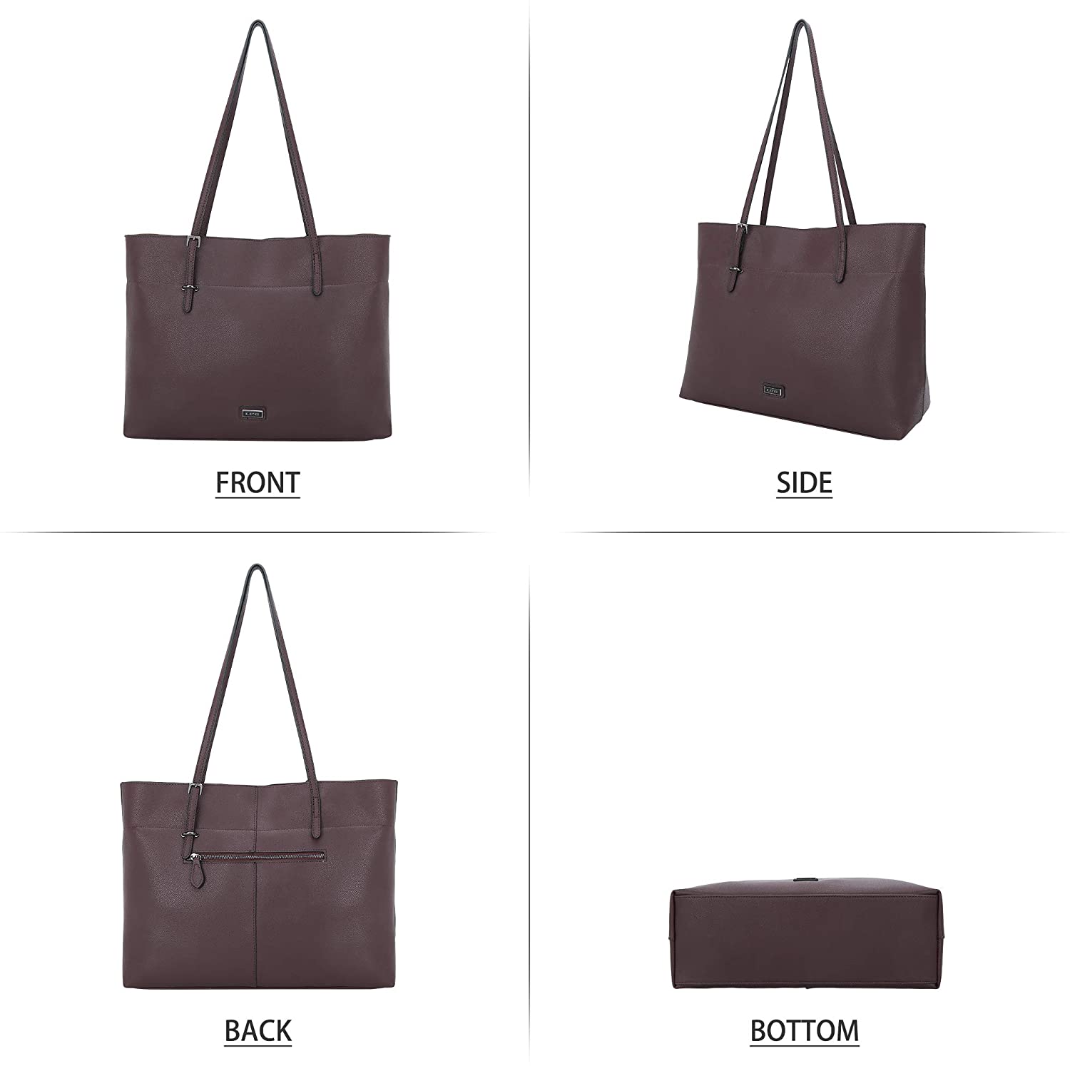 K.EYRE Women's Soft Faux Leather Tote Bag Purse Handbags Wallet Tote Shoulder Bag Purse Large Capacity