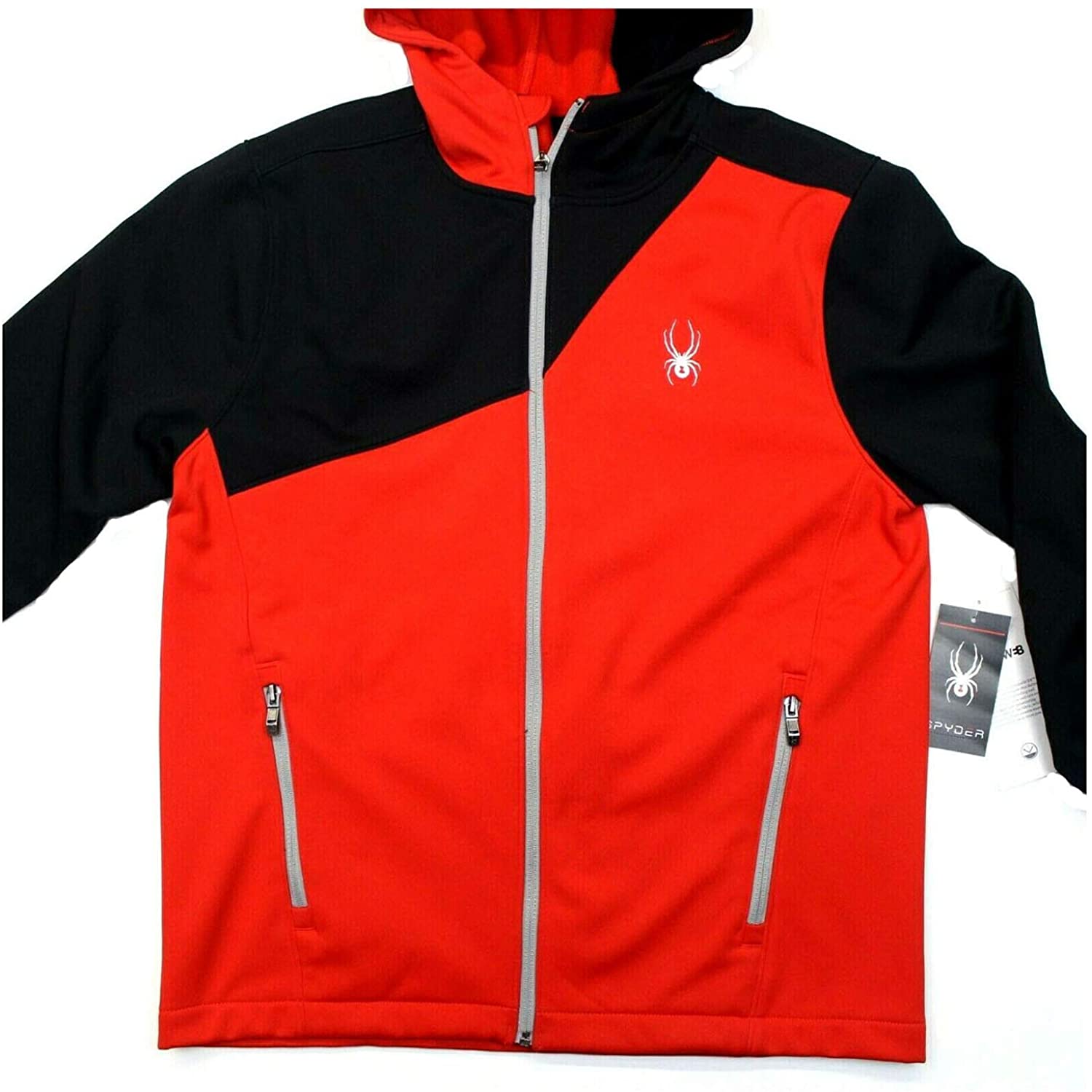 Spyder Mens Hydroweb Hooded Softshell Jacket, Color Variation