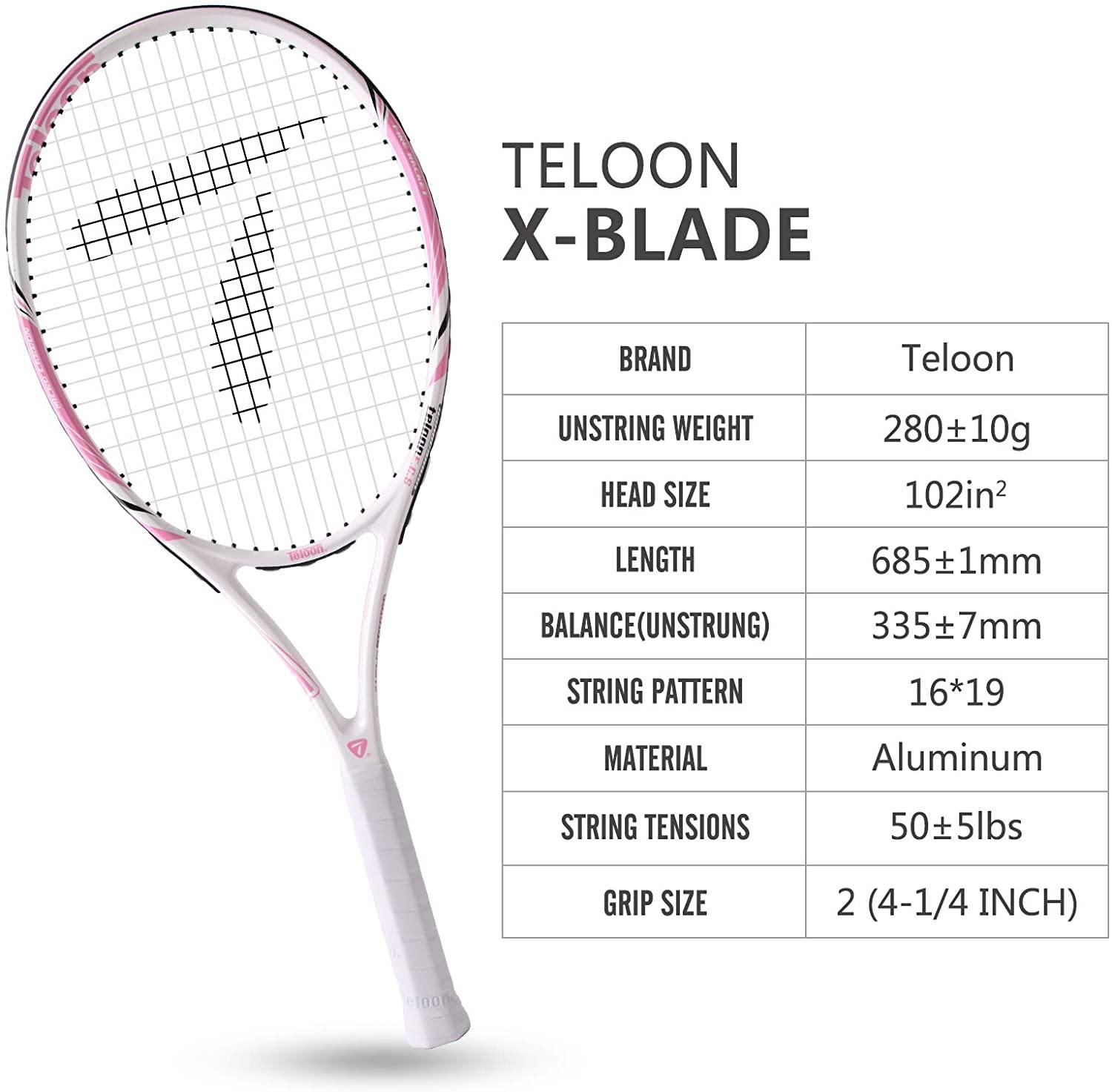 Teloon Recreational Adult Tennis Rackets-27 inch Tennis Racquet for Men and Women College Students Beginner Tennis Racket. - JOY2ESpree