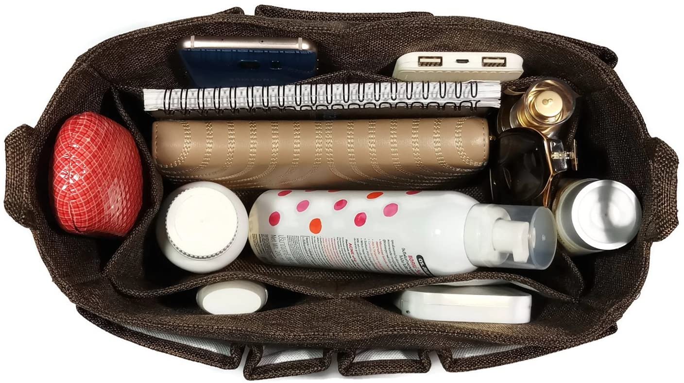 Purse Organizer Insert Large for Neverfull MM, Longchamp Cuir
