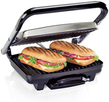
                        
                          गैलरी व्यूवर में इमेज लोड करें, Hamilton Beach Panini Press, Sandwich Maker &amp; Electric Indoor Grill, Upright Storage, Nonstick Easy Clean Grids, Stainless Steel (25410) - JOY2ESpree
                        
                      