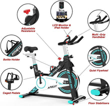 
                        
                          Load image into Gallery viewer, Afully Indoor Exercise Bikes Stationary, Fitness Bike Upright Cycling Belt Drive - JOY2ESpree
                        
                      