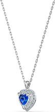 
                        
                          Load image into Gallery viewer, SWAROVSKI Women's One Heart Jewelry Collection, Rhodium Finish, Blue Crystals, Clear Crystals - JOY2ESpree
                        
                      