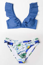 
                        
                          Muat gambar ke penampil Galeri, CUPSHE Women's Orange Floral Bottom Ruffle Hook Closure Bikini Set
                        
                      
