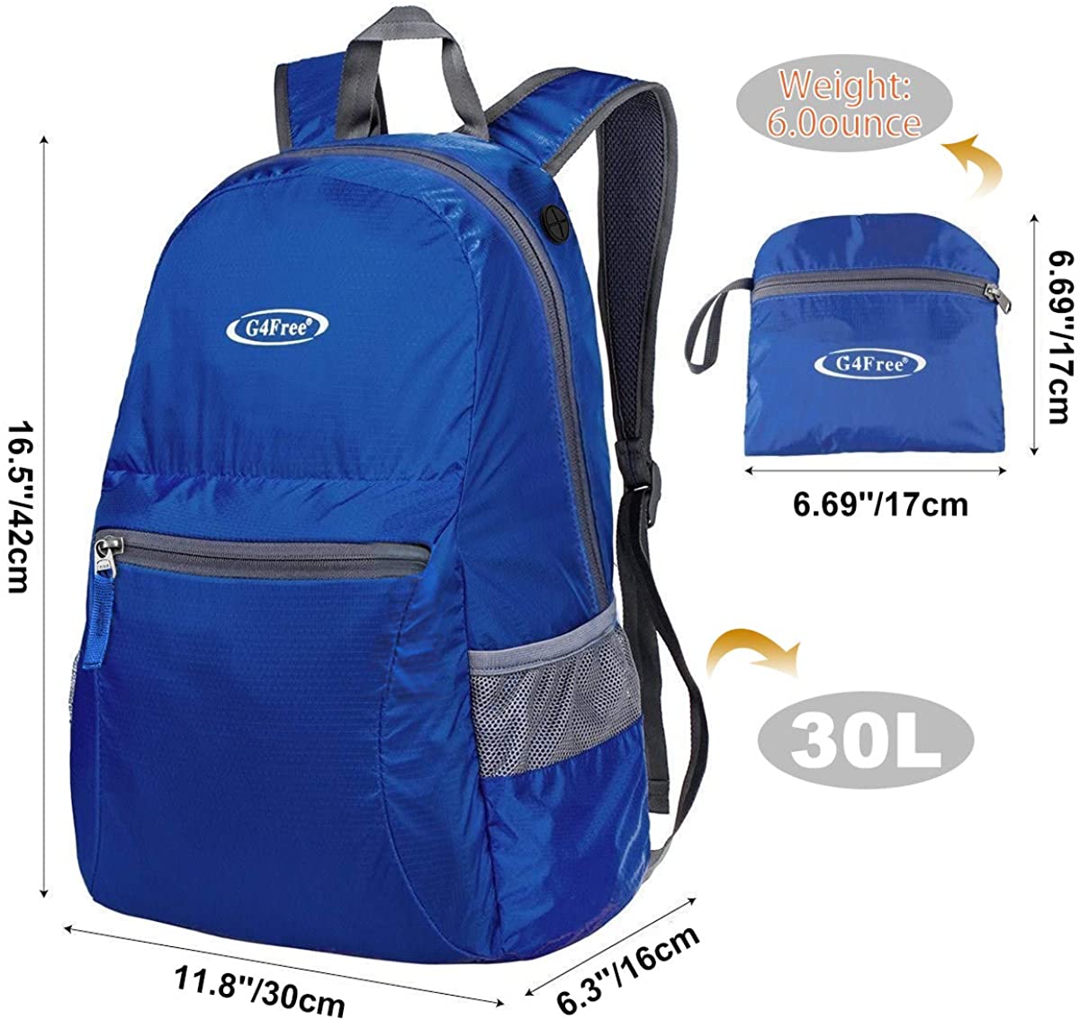 G4Free Ultra Lightweight Packable Backpack Travel Hiking Daypack Handy Foldable Water Resistant Camping Outdoor Backpack