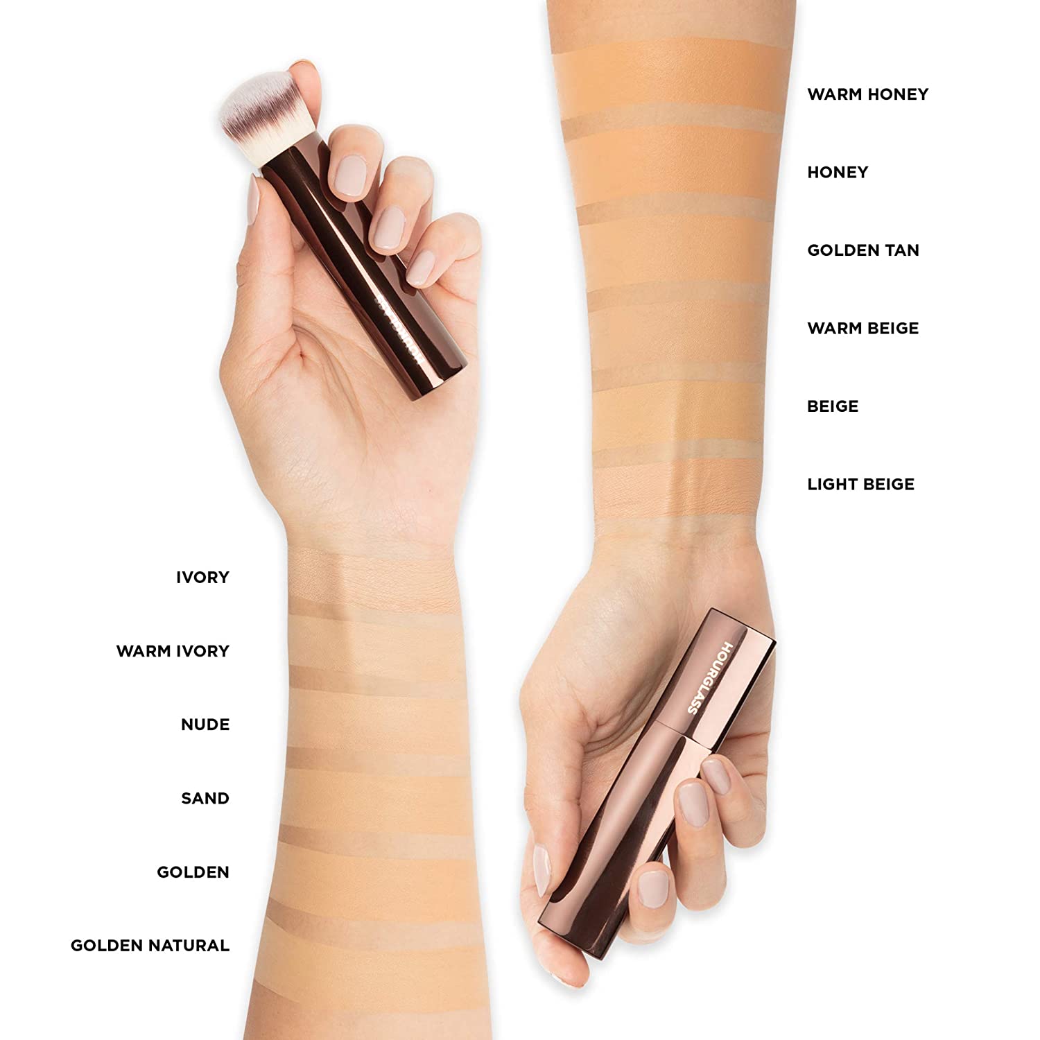 Hourglass Vanish Seamless Finish Foundation Stick. Satin Finish Buildable Full Coverage Foundation Makeup Stick for an Airbrushed Look. (NATURAL)