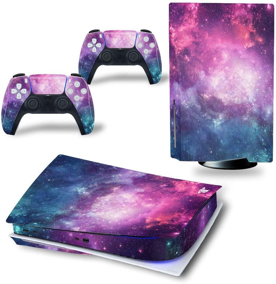 DOMILINA PS5 Skin Stickers, Full Body Vinyl Decal Cover for Playstation 5 Disk Edition Console & Controllers - American Flag - JOY2ESpree