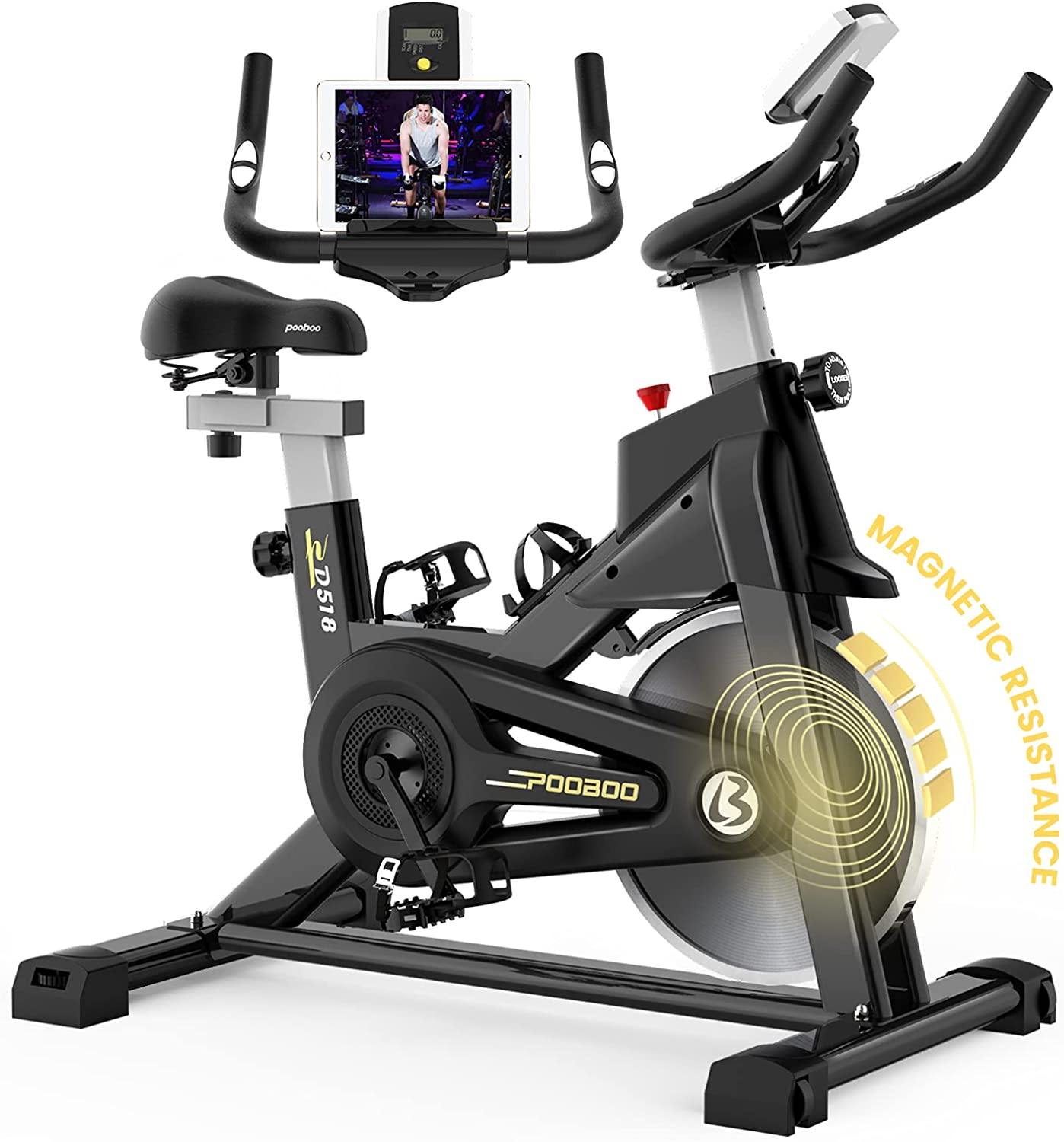 pooboo Indoor Cycling Bike with Magnetic Resistance Exercise Bikes Stationary - JOY2ESpree