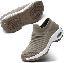 
                        
                          Load image into Gallery viewer, STQ Slip On Breathe Mesh Walking Shoes Women Fashion Sneakers Comfort Wedge Platform Loafers
                        
                      