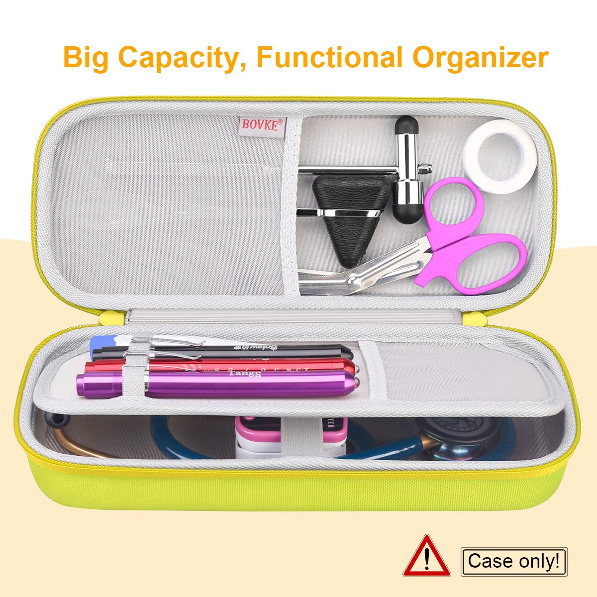 BOVKE Travel Case for 3M Littmann Classic III, Lightweight II S.E, Cardiology IV Diagnostic, MDF Acoustica Deluxe Stethoscopes