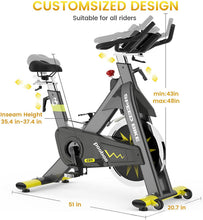 
                        
                          將圖片載入圖庫檢視器 pooboo Exercise Bike Belt Driven Indoor Cycling Bike Commercial Standard Stationary Bike with 44lbs Flywheel for Professional Cardio Workout - JOY2ESpree
                        
                      