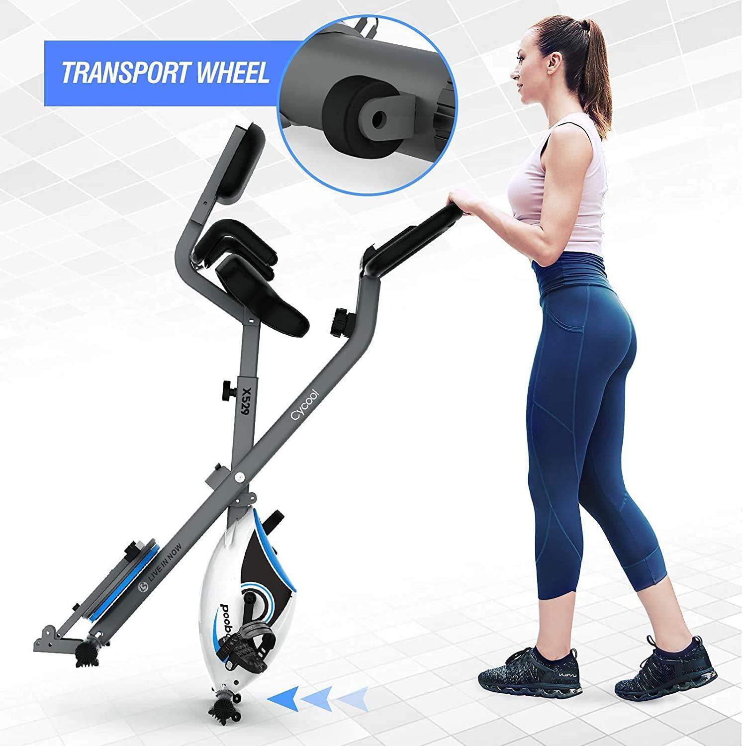 cycool Foldable Exercise Bike Magnetic Stationary Bikes Indoor Cardio Training Cycle - JOY2ESpree