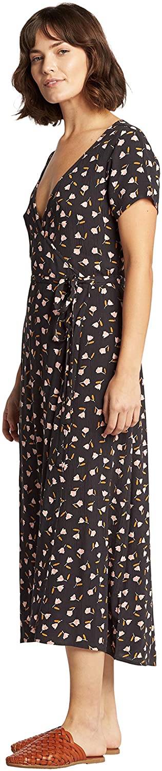 Billabong Women's Dress Wrap Front Mid Length