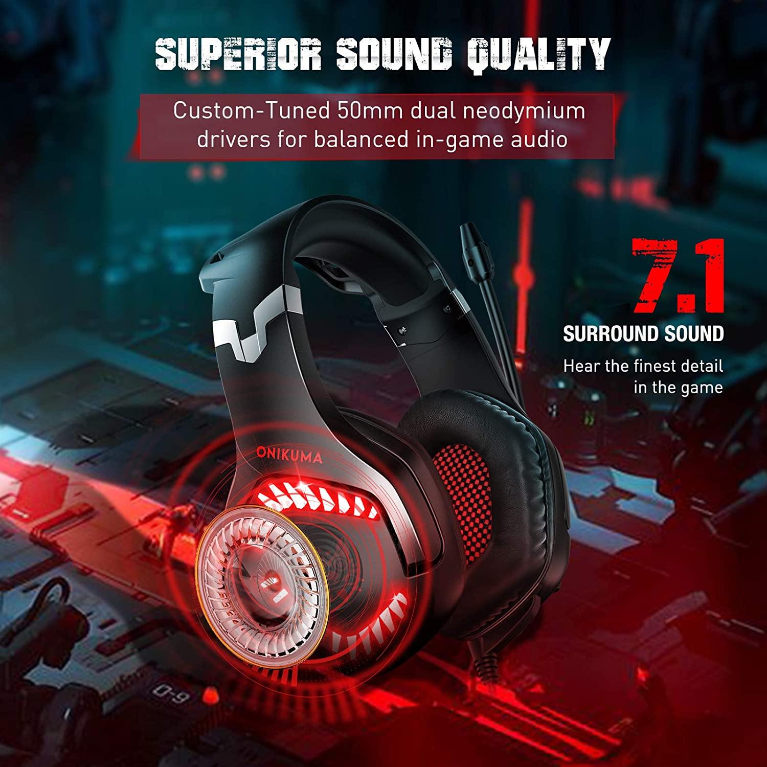 ONIKUMA Gaming Headset for PS5, PS4, Xbox Series X|S & Xbox One Games - JOY2ESpree