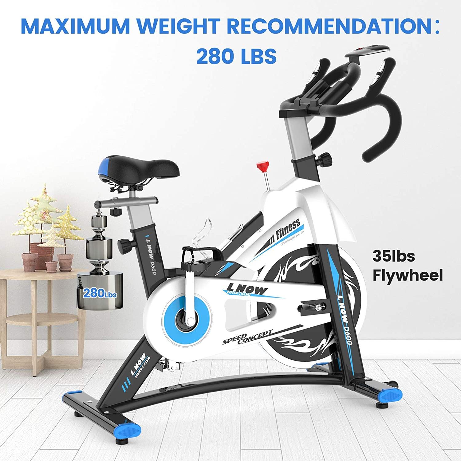 pooboo Exercise Bike Stationary Bike Indoor Cycling Bike Silent Belt Drive - JOY2ESpree