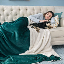 
                        
                          Load image into Gallery viewer, Bedsure Sherpa Fleece Blanket Throw Size Navy Lightweight Super Soft Cozy Luxury Bed Blanket Microfiber
                        
                      