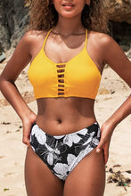 
                        
                          Load image into Gallery viewer, CUPSHE Women’s Bikini Swimsuit Floral Print Lace Up Strappy Two Piece Bathing Suit
                        
                      