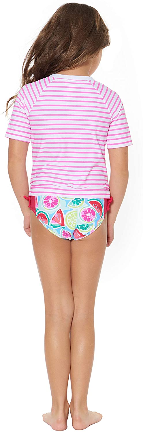 Tommy Bahama Girls' 2-Piece Rashguard and Swim Bottoms Set