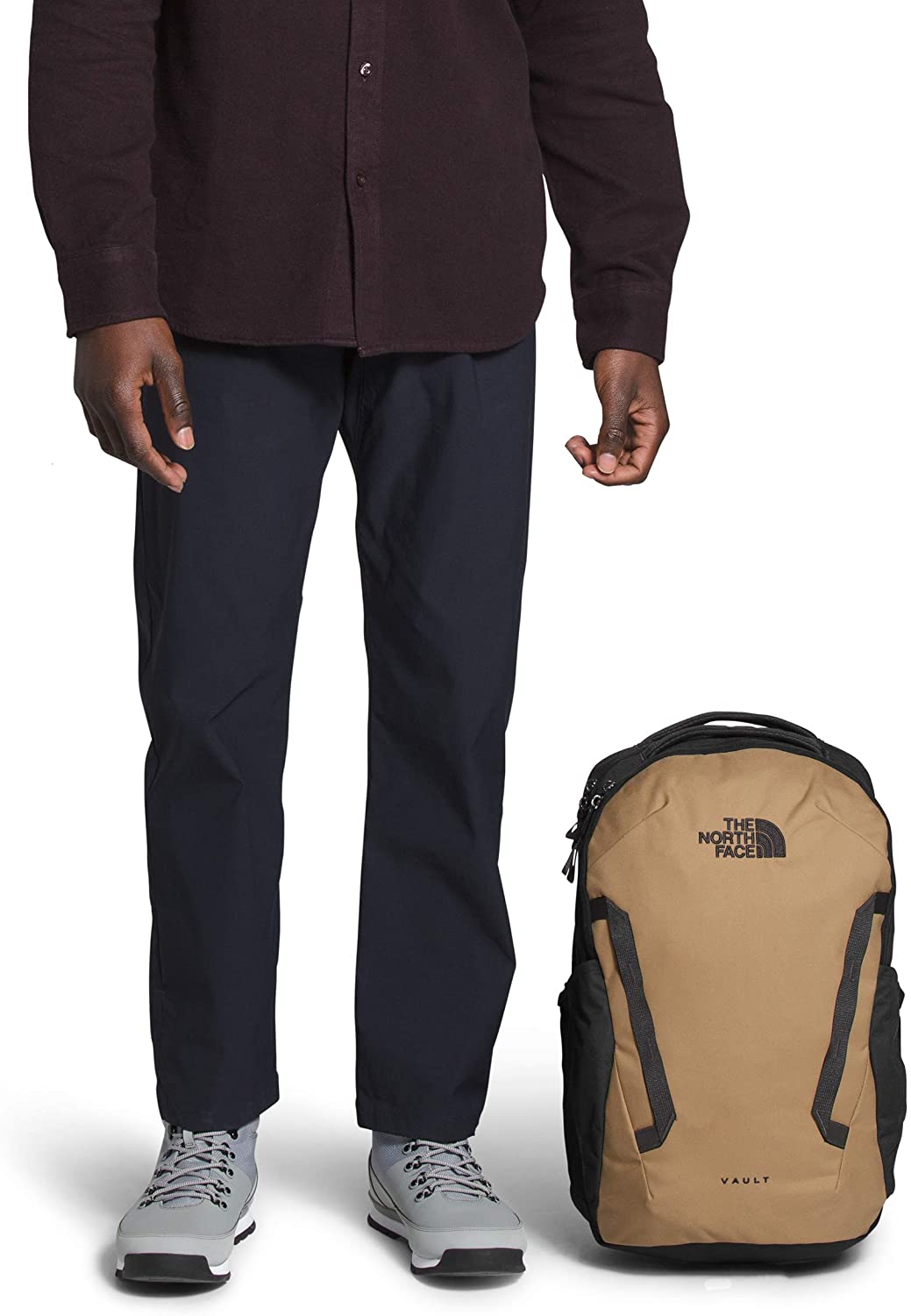 The North Face Vault Backpack, Moab Khaki/Asphalt Grey, One Size