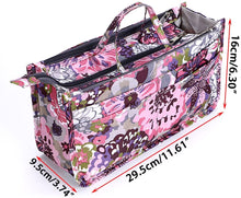 
                        
                          Load image into Gallery viewer, BTSKY New Printing Handbag Organizers Inside Purse Insert-High Capacity 13 Pockets Bag Tote Organizer with Handle Peacock Flower
                        
                      