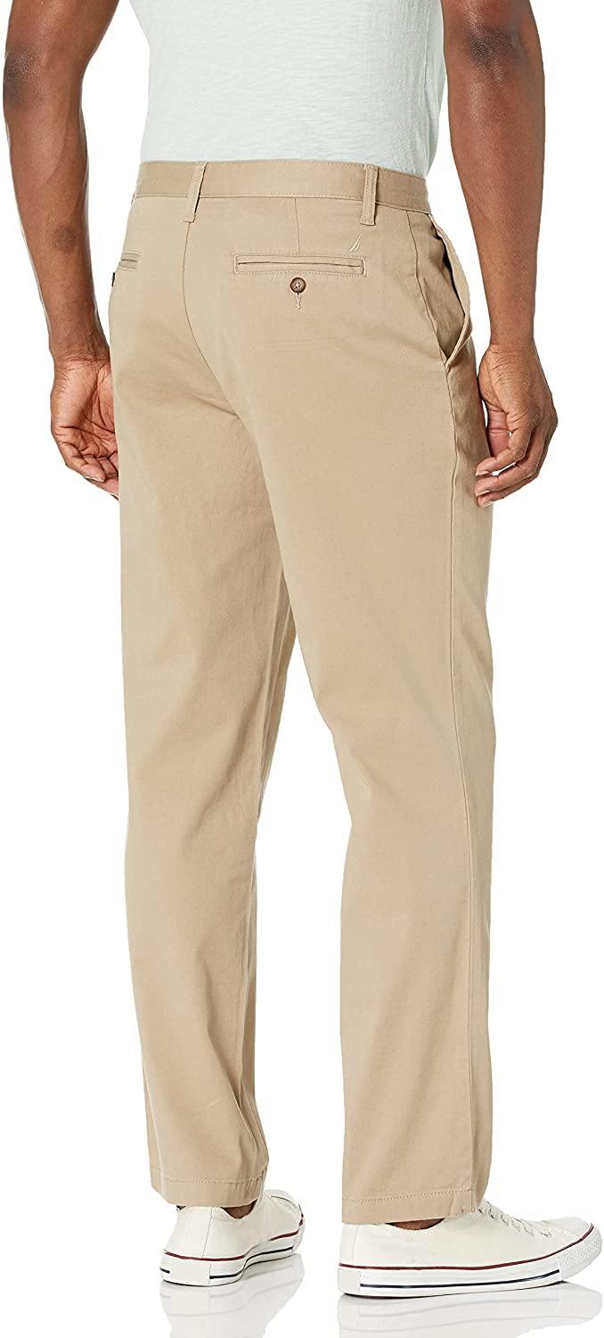 Nautica Men's Classic Fit Flat Front Stretch Solid Chino Deck Pant - JOY2ESpree