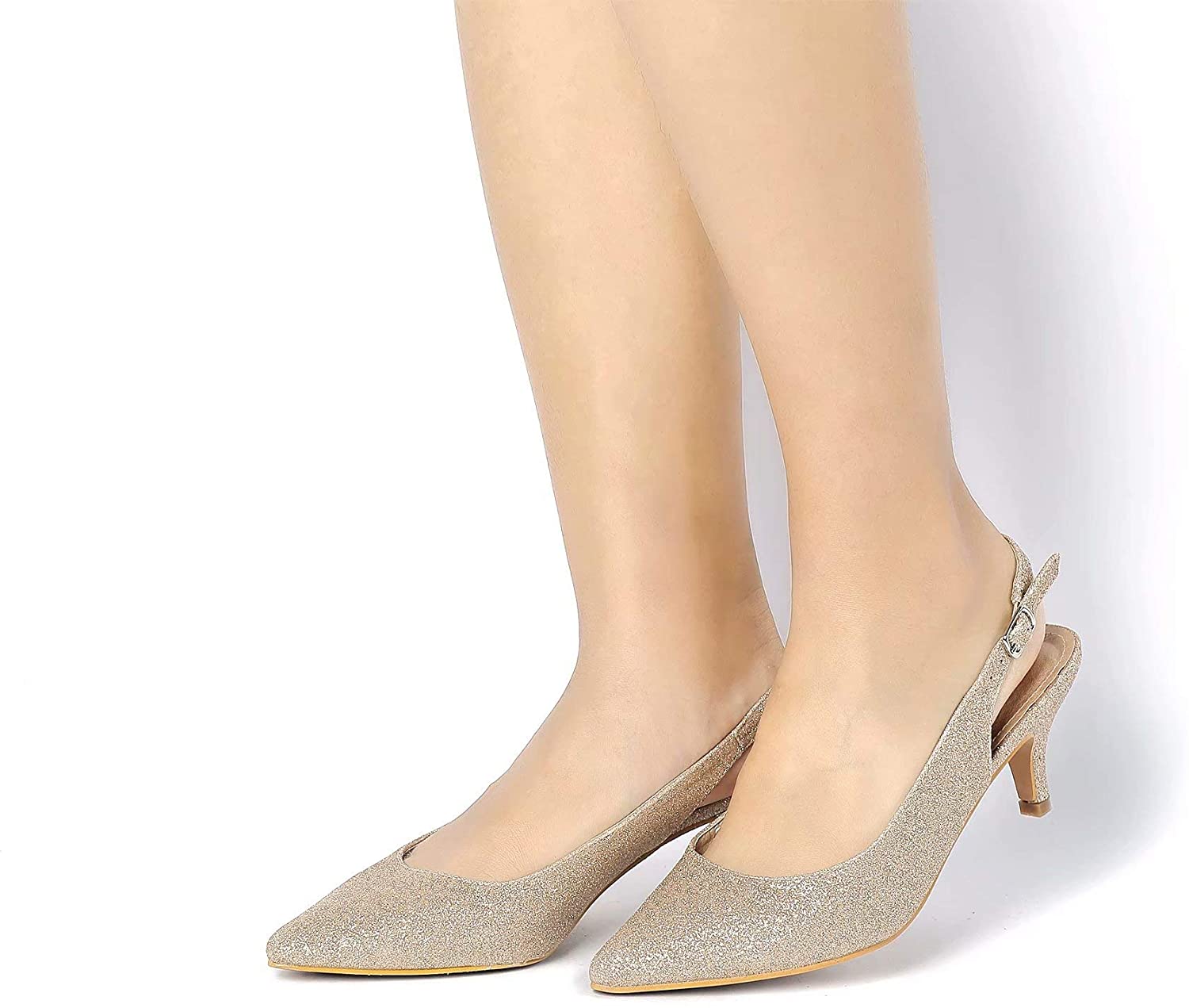 Greatonu Womens Slingback Dress Pump