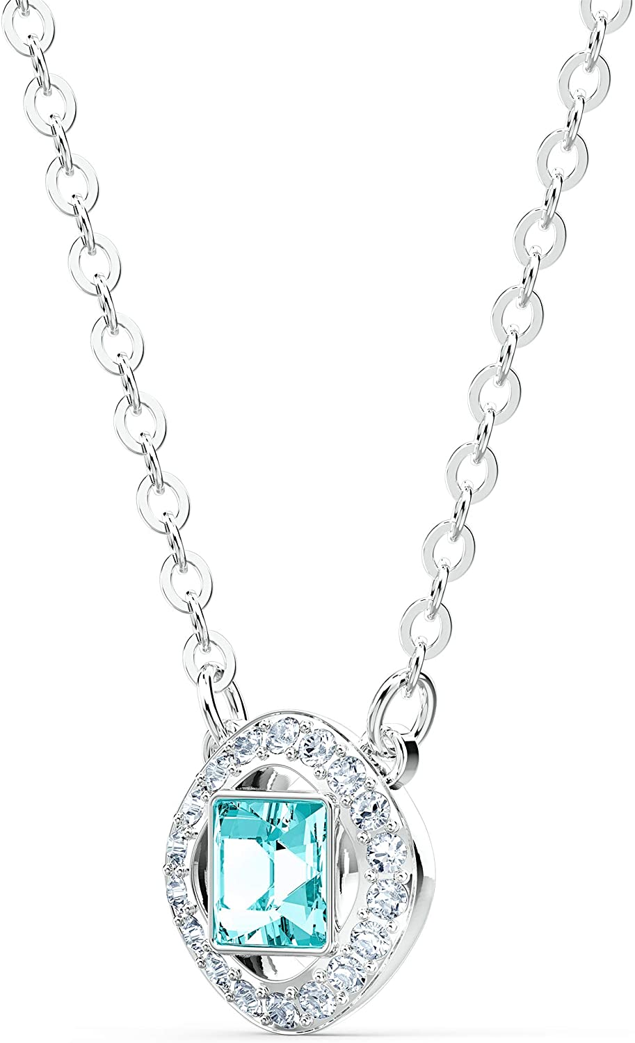 SWAROVSKI Women's Angelic Square Crystal Jewelry Collection, Pink Crystals, Blue Crystals (Amazon Exclusive) - JOY2ESpree