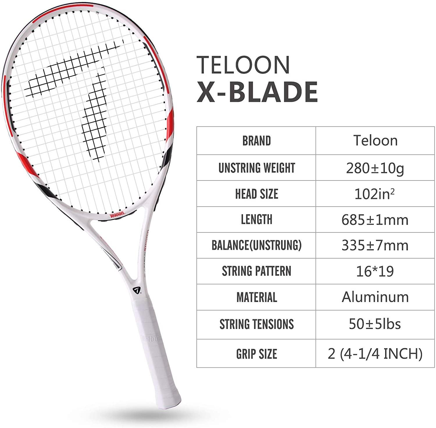 Teloon Recreational Adult Tennis Rackets-27 inch Tennis Racquet for Men and Women College Students Beginner Tennis Racket. - JOY2ESpree