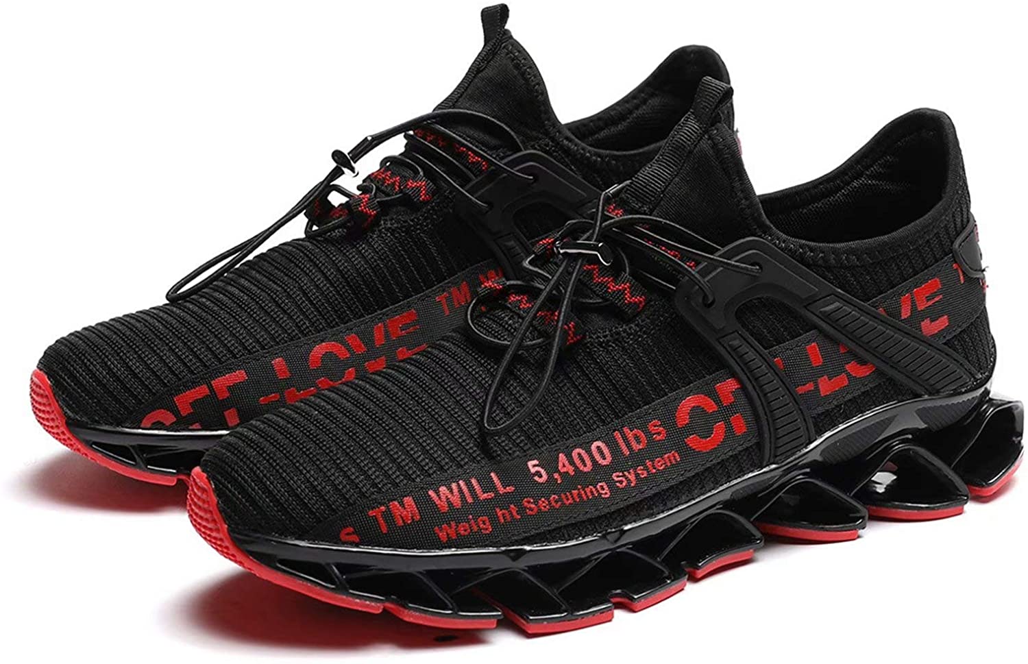 Pozvnn Mens Blade Sneakers Athletic Running Shoes Non Slip Walking Fashion Tennis Shoes