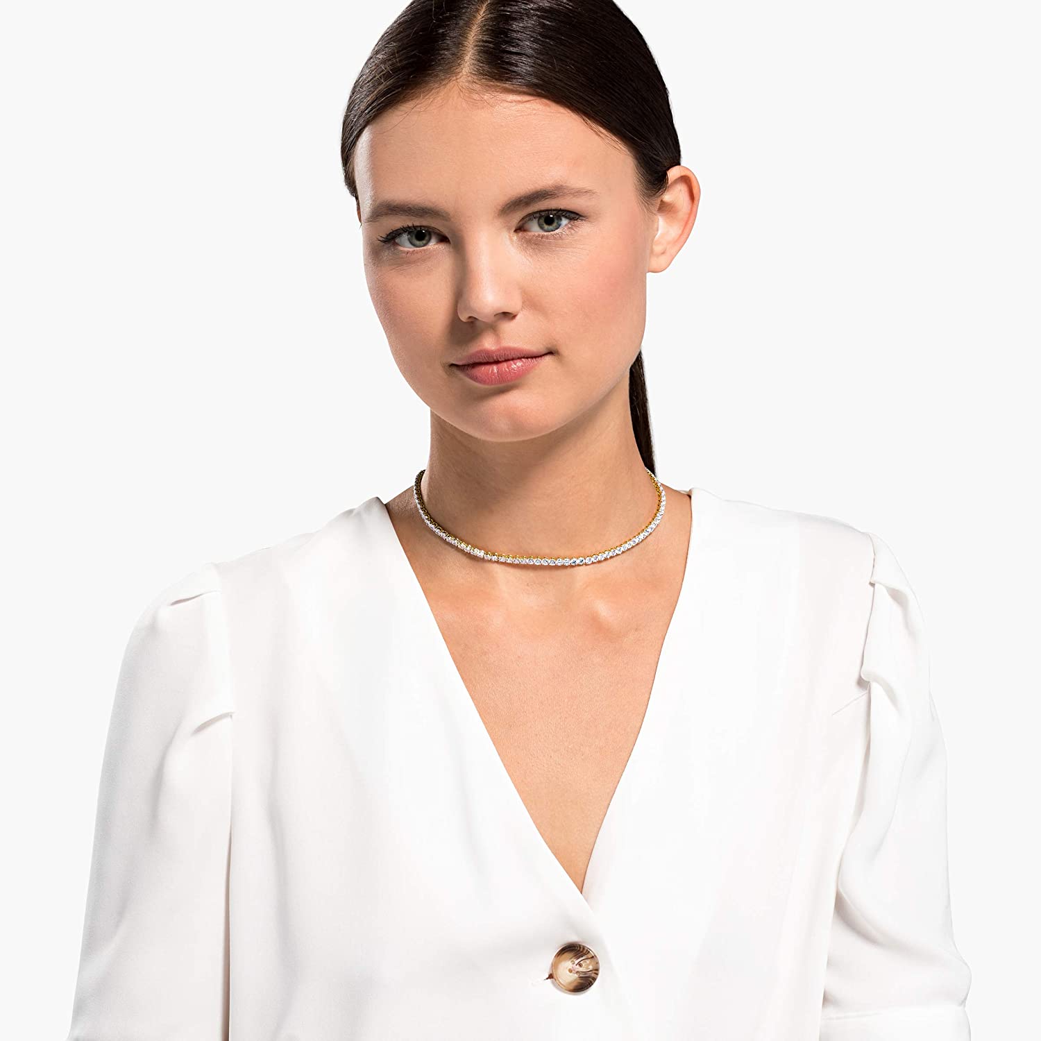 SWAROVSKI Women's Tennis Deluxe Jewelry Collection, Clear Crystals - JOY2ESpree