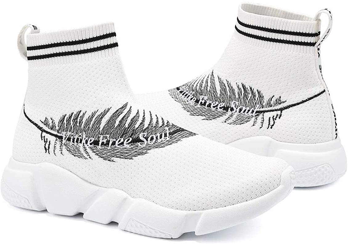 Women's Walking Shoes Running Shoes Socks Platform Fashion Mesh Sneakers Air Cushion Athletic Gym Casual Loafers Dance Hip-hop Shoes