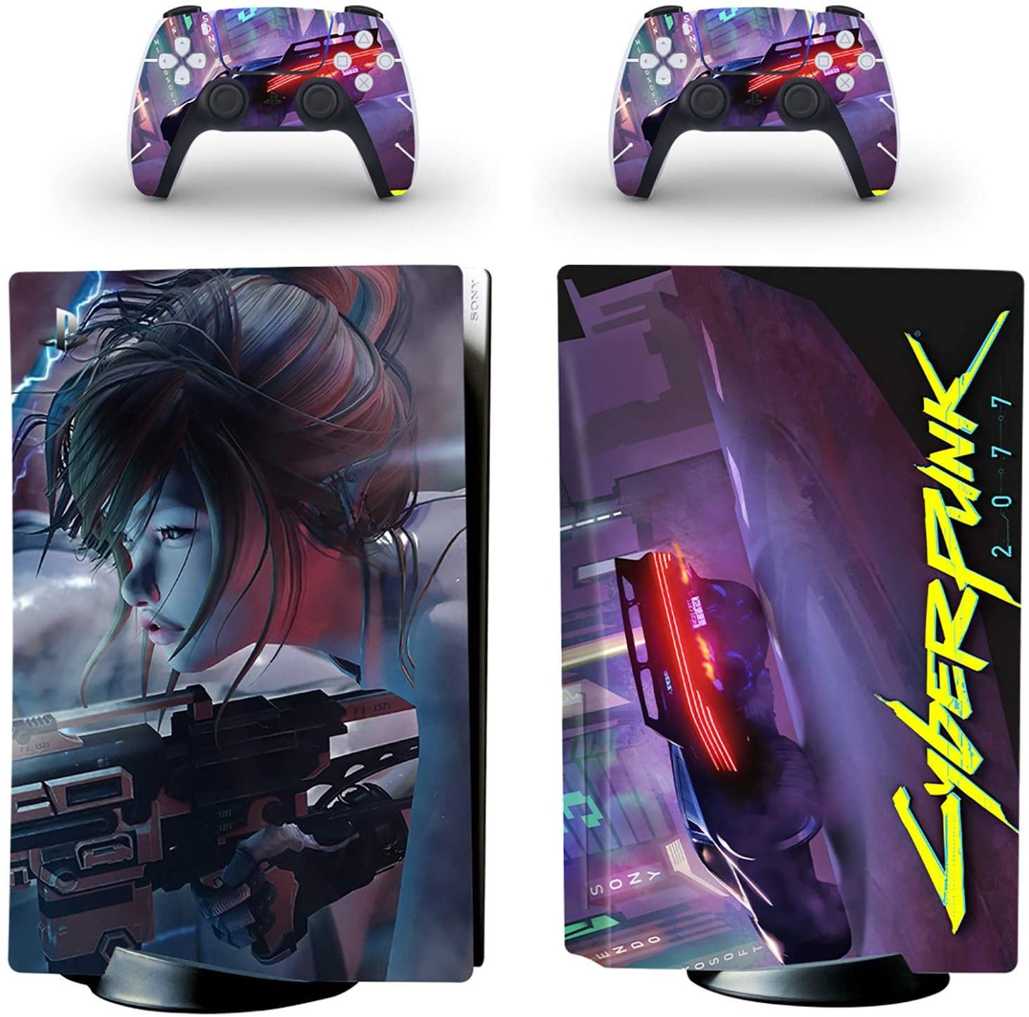Huaatiear PS5 Sticker Vinyl Decal Cover, Skin Decal for PS5 Console Regular and Playstation 5 Controller - JOY2ESpree