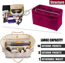 
                        
                          Load image into Gallery viewer, Purse Organizer Insert with Zipper Felt Bag Organizer Handbag Organizer Insert Bag In Bag Organizer
                        
                      