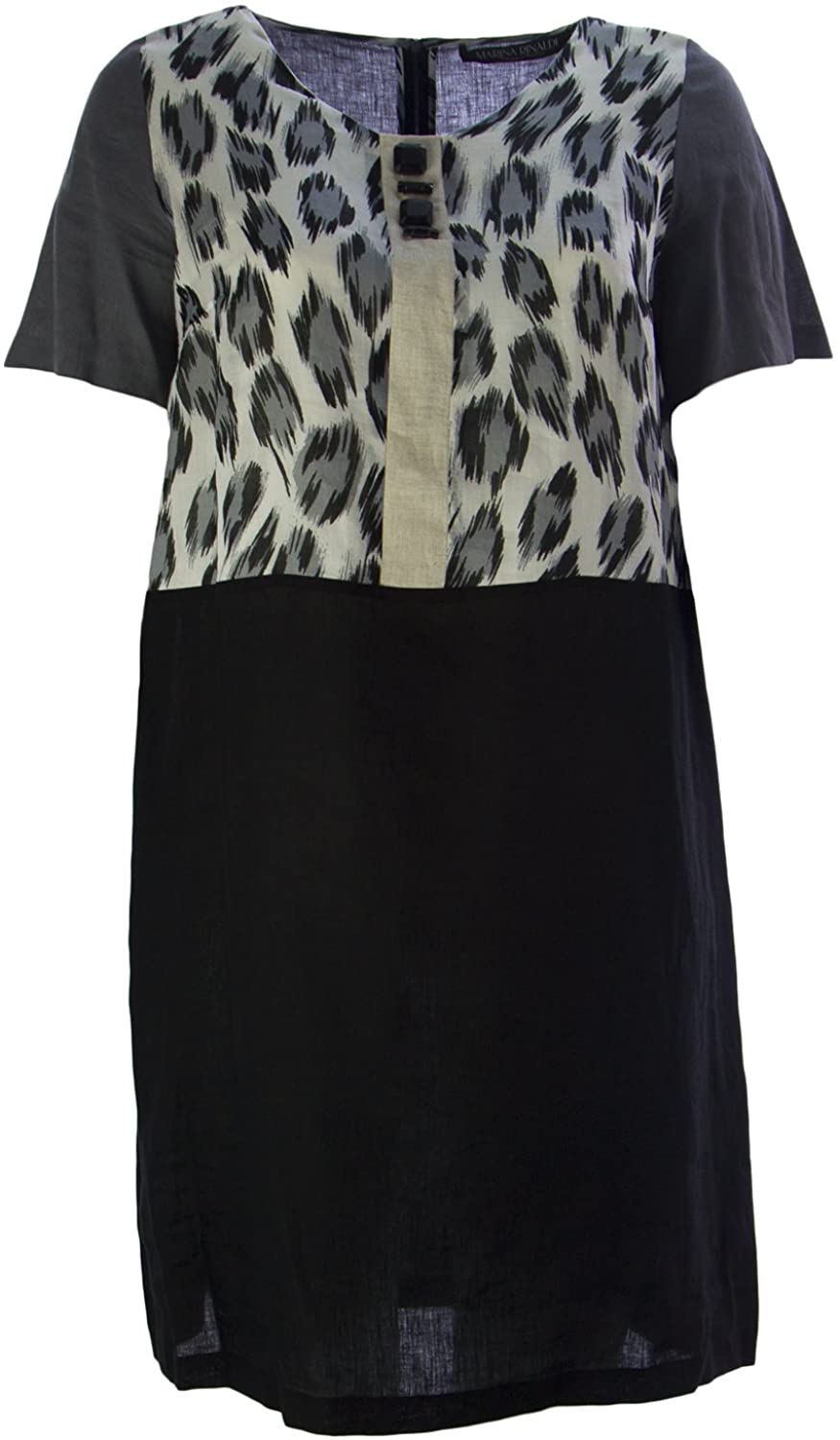 Marina Rinaldi Women's Dumas Leopard Print A-Line Dress Grey