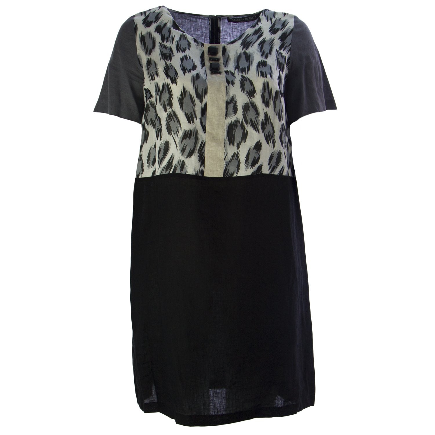 Marina Rinaldi Women's Dumas Leopard Print A-Line Dress Grey