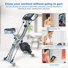
                        
                          Cargar imagen en el visor de la galería, TECHMOO Folding Magnetic X Exercise Bike Portable Upright Recumbent 2 in 1 Stationary Bike - JOY2ESpree
                        
                      