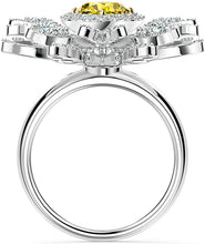 
                        
                          Load image into Gallery viewer, Swarovski Eternal Flower Ring Movable Yellow Rhodium Plated - JOY2ESpree
                        
                      