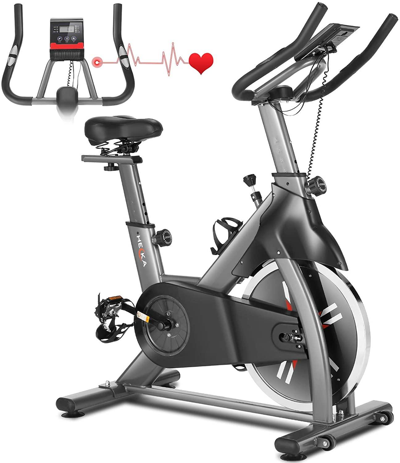 Heka Exercise Bike Indoor Cycling Bike Stationary Spin Bike 440lbs Weight Capacity - JOY2ESpree