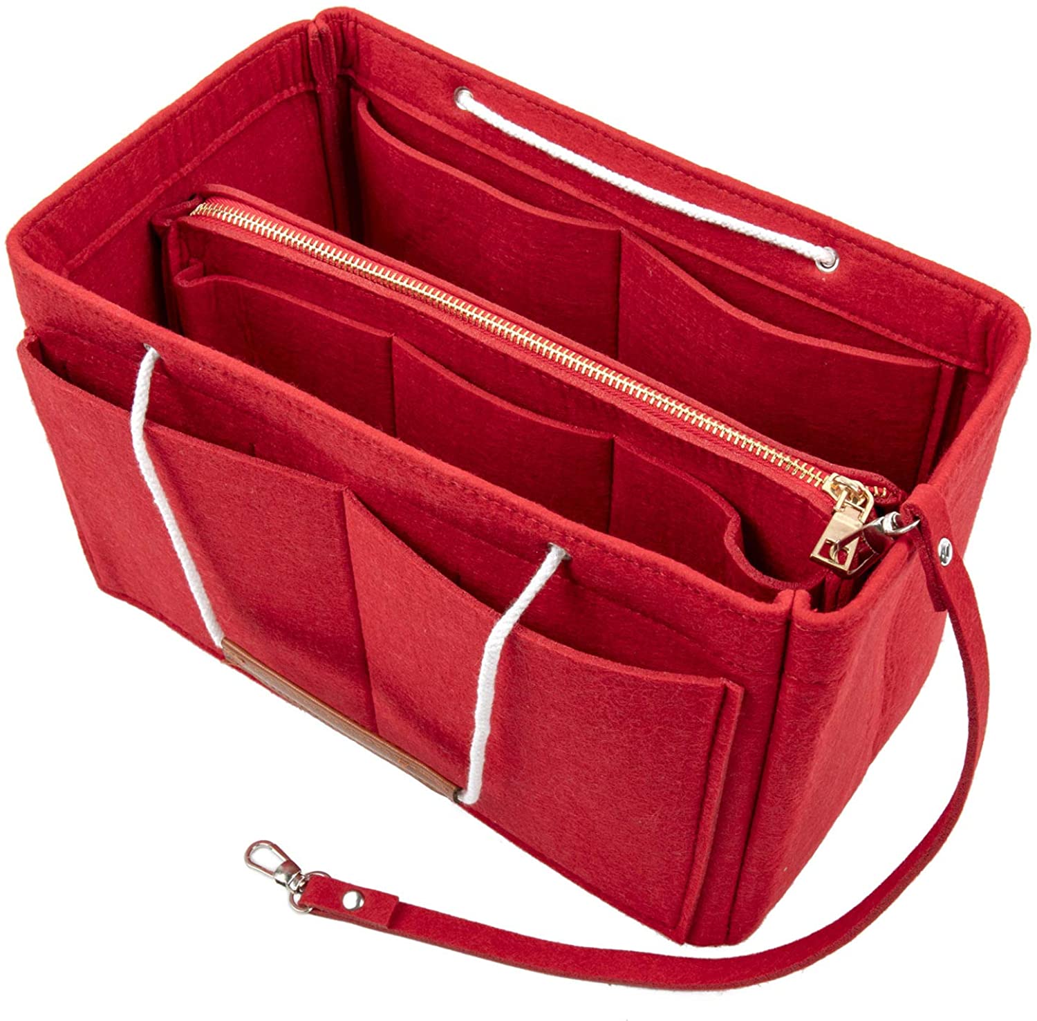 Purse Bag Organizer Insert with Lots of Different Size Spaces Divider Shaper for Speedy Shoulder Hobo Bag Keep Stuff Organized