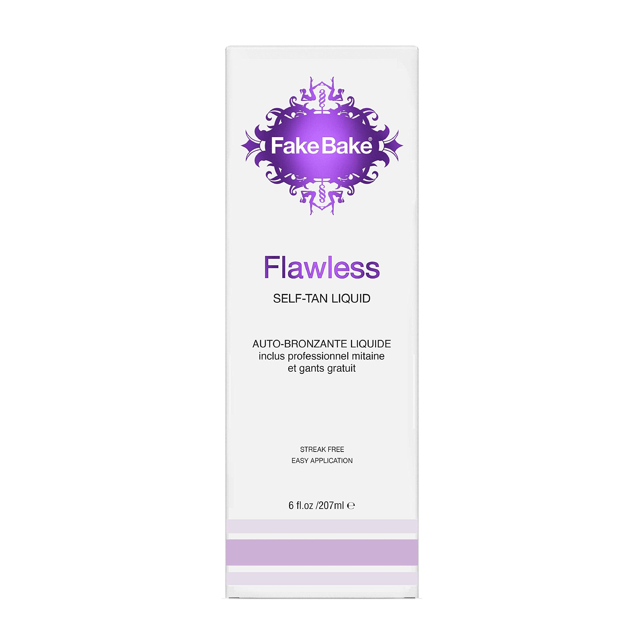 Fake Bake Flawless Self-Tanning Liquid Spray, Includes Professional Tanning Mitt To Ease Application, 6 oz (Pack of 2)