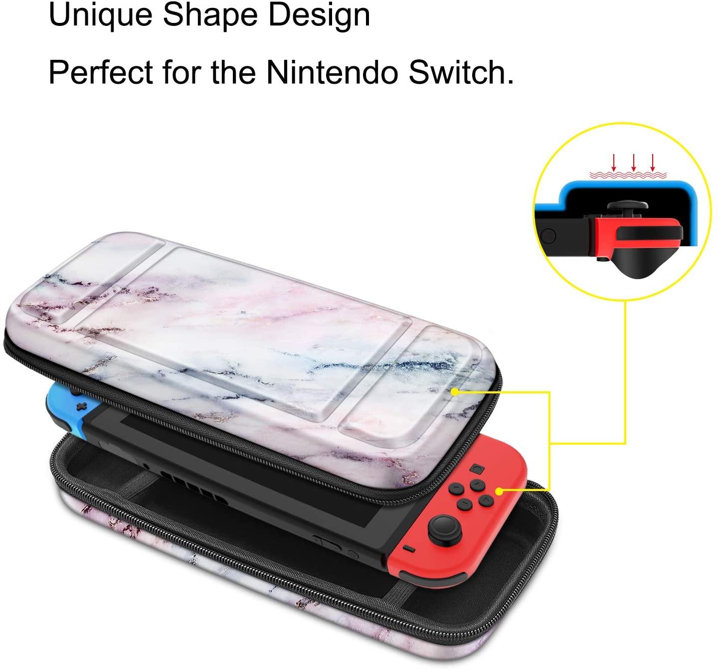Fintie Carry Case for Nintendo Switch - [Shockproof] Hard Shell Protective Cover Travel Bag w/10 Game Card Slots - JOY2ESpree