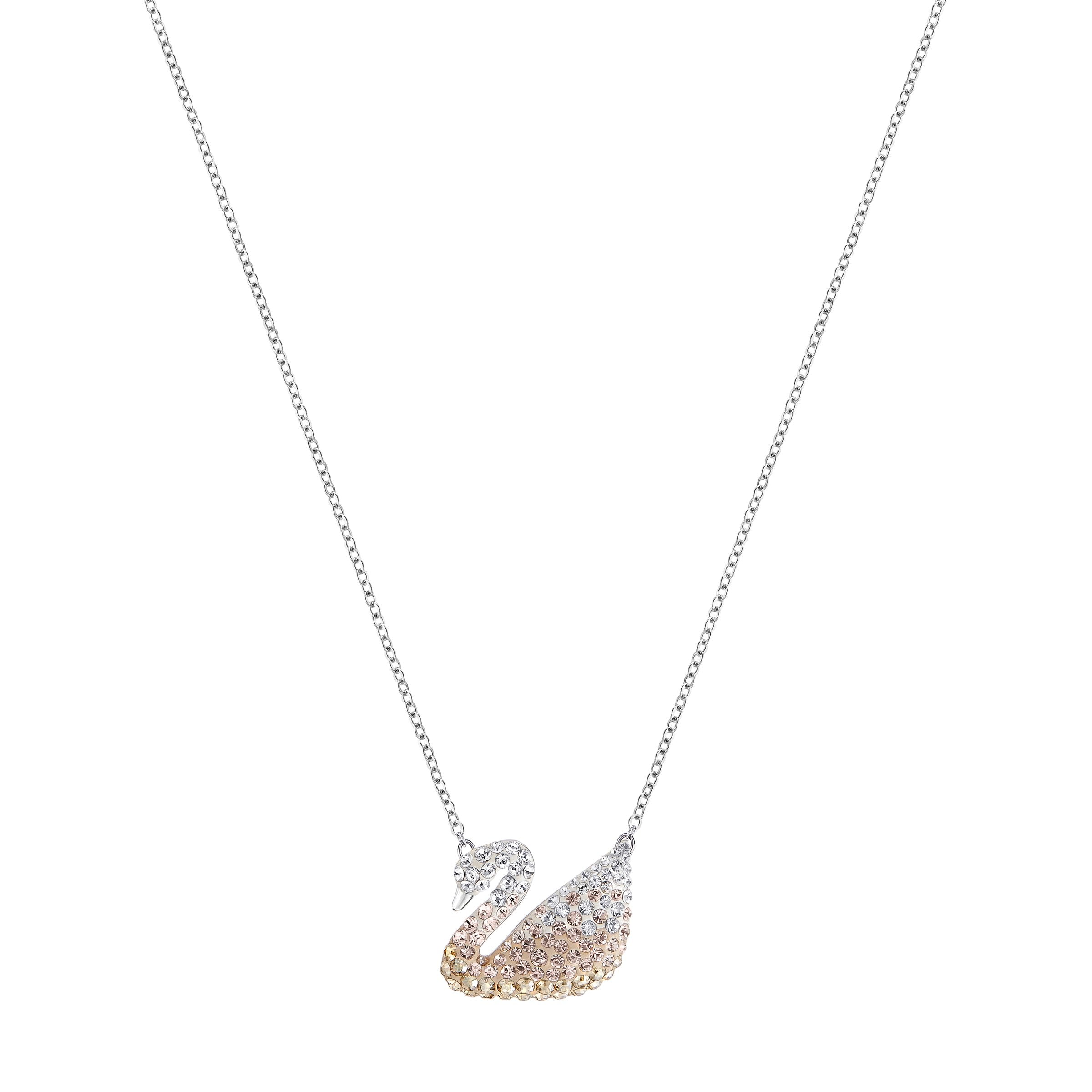 SWAROVSKI Women's Iconic Swan Crystal Jewelry Collection, Rhodium Finish - JOY2ESpree