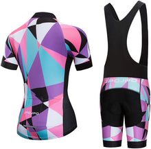 
                        
                          Muat gambar ke penampil Galeri, Women's Cycling Clothing Short Sleeve Bike Jersey Sets Bib Shorts Summer Cycling Sets Reflective
                        
                      