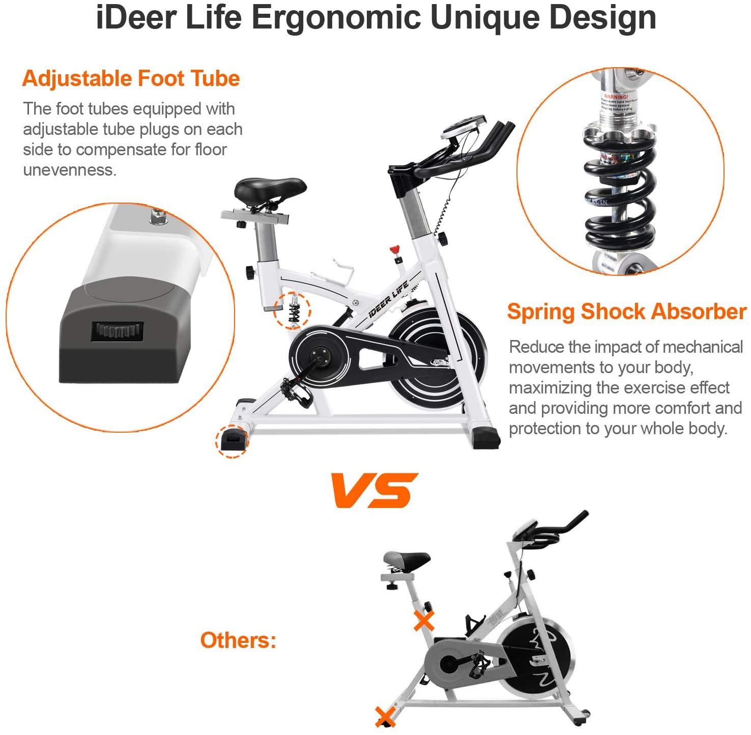 IDEER LIFE Indoor Cycling Bike Stationary Exercise Bike for Home Cardio Workout Smooth Drive - JOY2ESpree