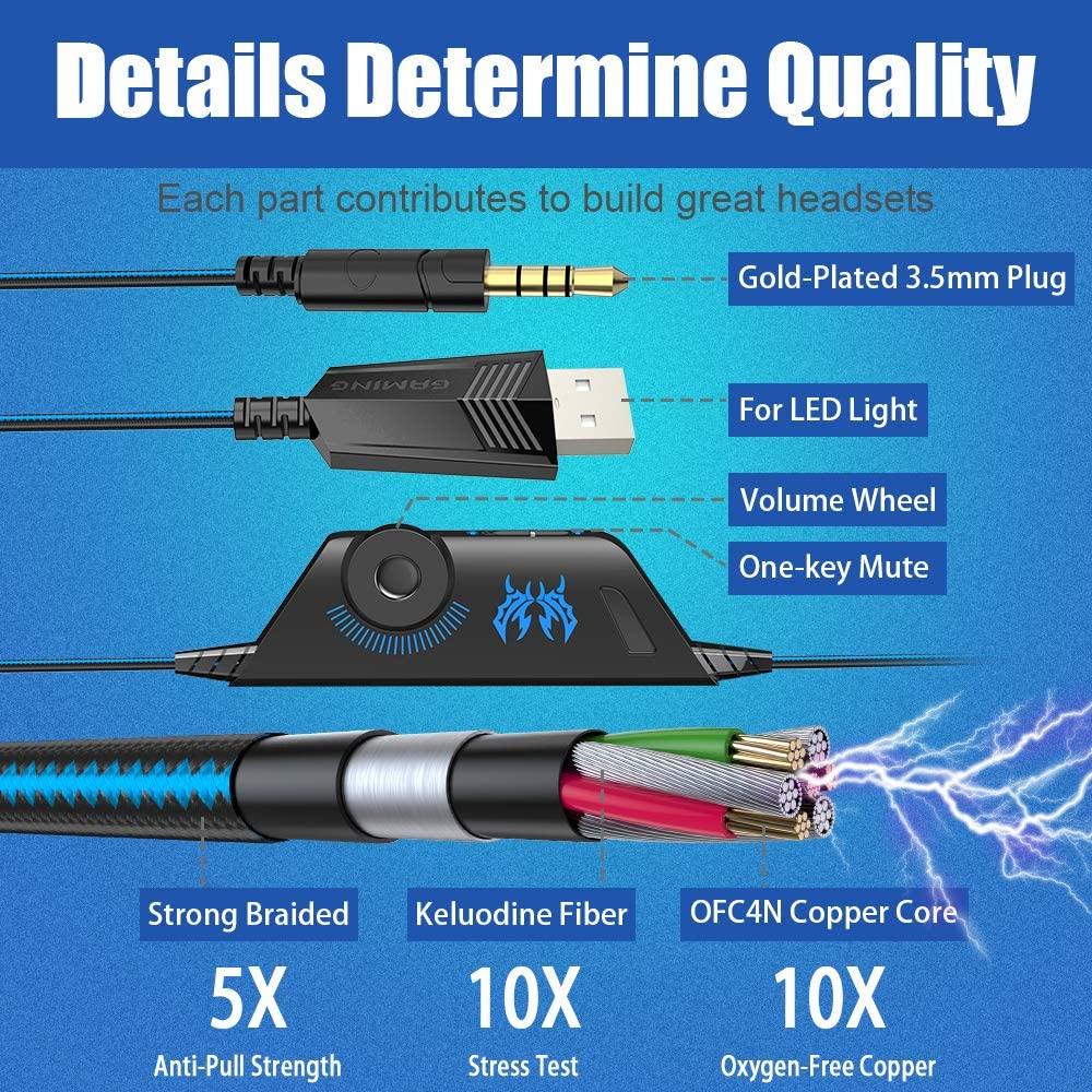 BENGOO G9000 Stereo Gaming Headset for PS4 PC Xbox One PS5 Controller - JOY2ESpree