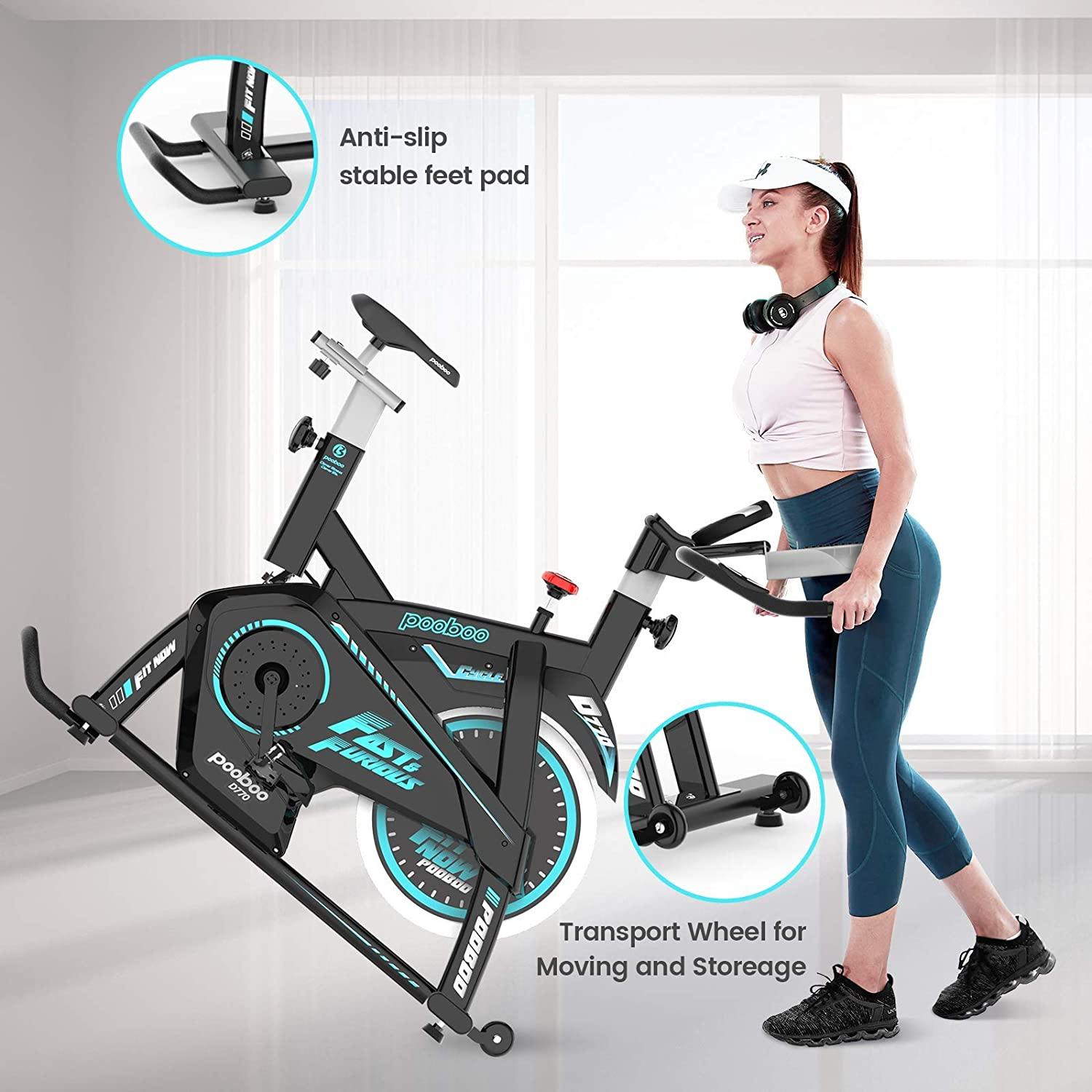 Afully Indoor Cycling Bike, Exercise Bikes Magnetic Resistance Stationary Bike - JOY2ESpree