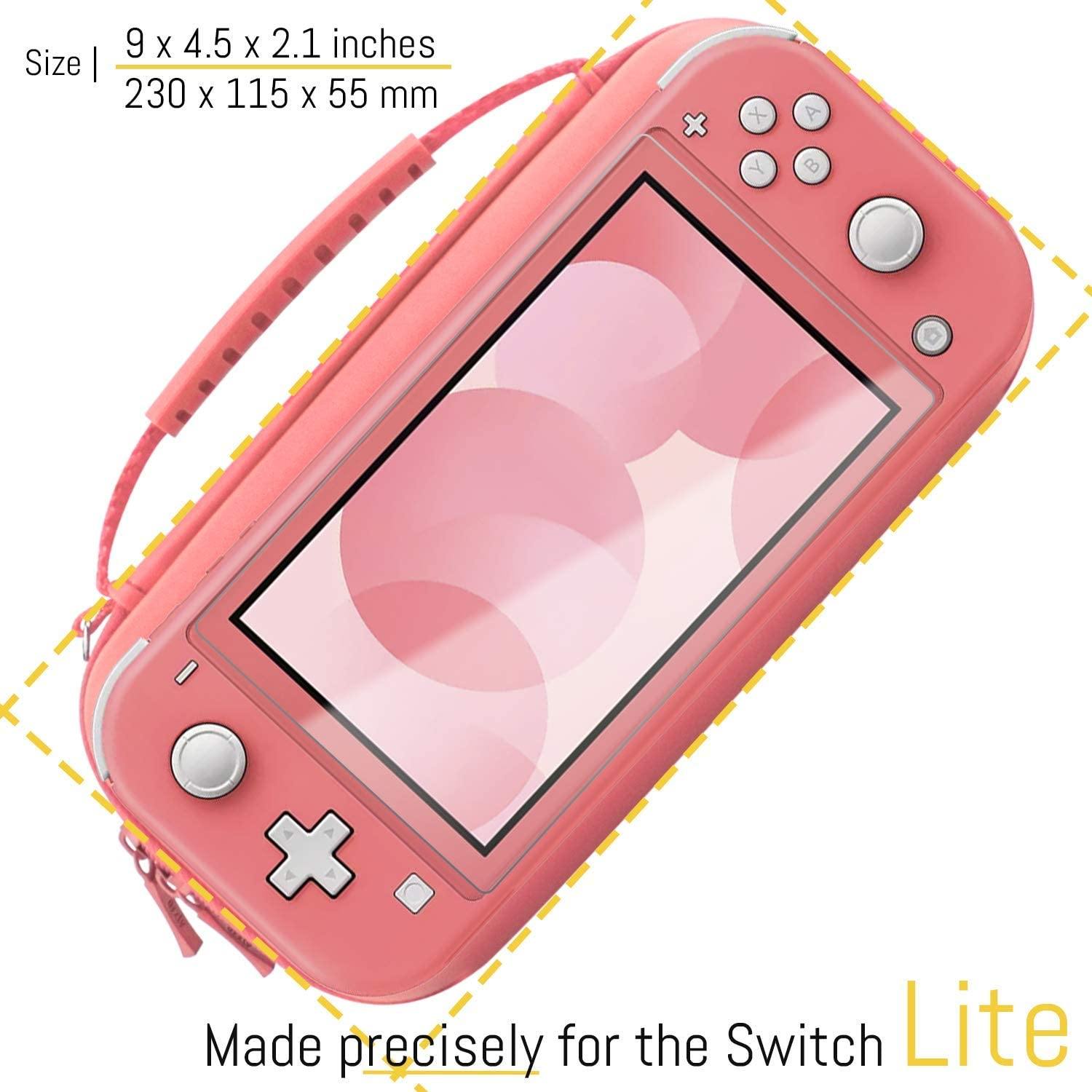Orzly Case for Nintendo Switch Lite - Portable Travel Carry Case with Storage for Switch Lite Games & Accessories [Turquoise Blue Edition] - JOY2ESpree